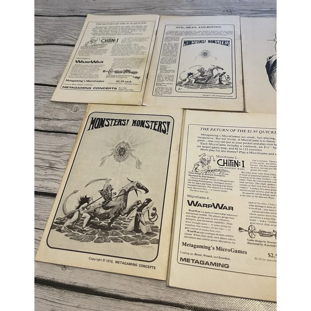 Vintage The Space Gamer Magazine Lot Of 7 1970s Dates